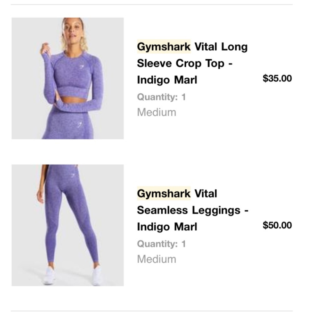 GYMSHARK vital seamless leggings
